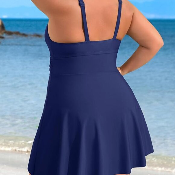 Charmo Plus Size Swimsuit for Women Swim Dress One Piece Tummy Control 3x - Picture 2 of 7